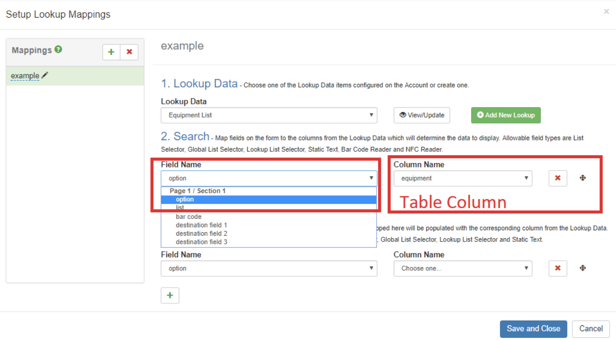 Lookup Mappings | Auto Populating Fields With Data – FastField Mobile ...